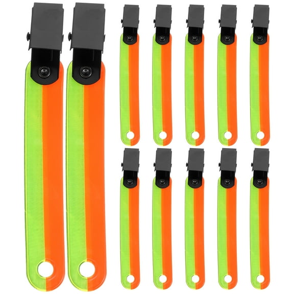 LOLIPPYY 12pcs Reflective Trail Markers for Outdoor Safety, Hiking, Camping, and Trail Navigation Visibility Set