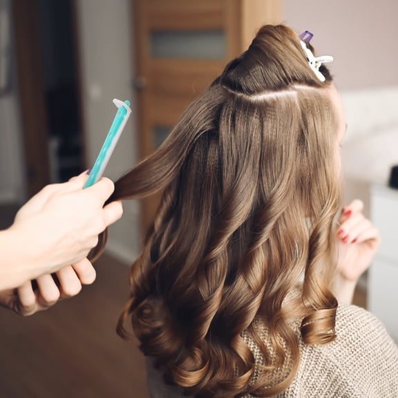 LOLIPPYY 12pcs High Temperature Ceramic Hair Curling Rollers for Women - Professional Hair Styling Tools