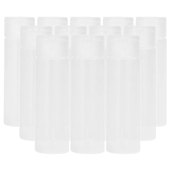 LOLIPPYY 12pcs Shampoo Dispenser for Home Use Transparent with Flip-top Design