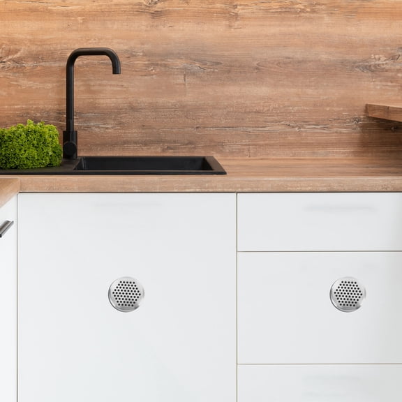 LOLIPPYY 12pcs Stainless Steel Round Air Vent Mesh Covers for Cabinet Ventilation