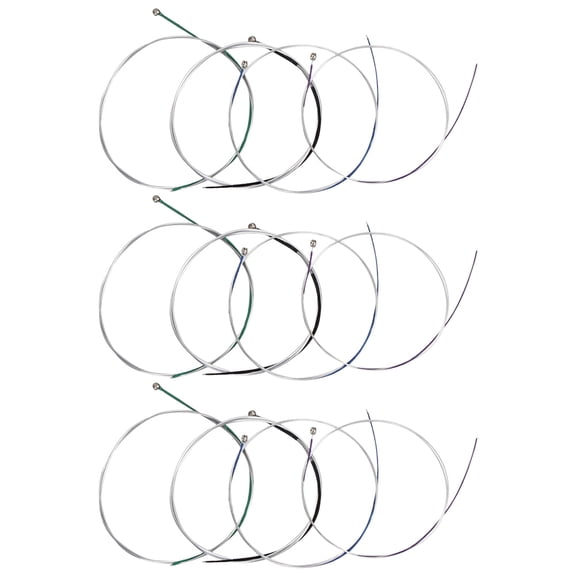 LOLIPPYY 12pcs Violin Strings Full Set: (GDAE) 4/4 Violin Fiddle String With Nickel-Plated Ball End - For Professional & Beginner Musicians