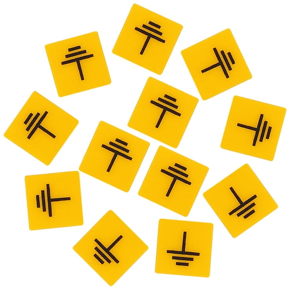 LOLIPPYY 12pcs Warning Decal Electrical Safety Stickers Yellow Simple Design for General Users