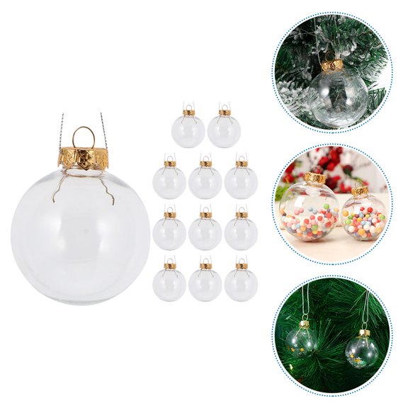 LOLIPPYY 12pcs Xmas Tree Ornament Golden Craft Ornaments for Festive Atmosphere Creation