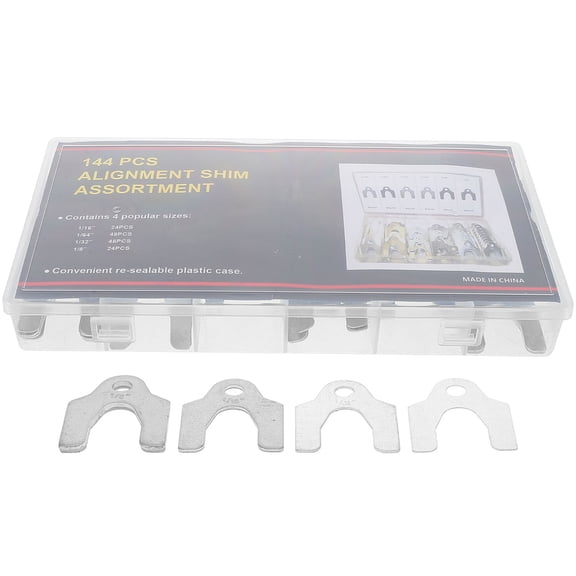 LOLIPPYY 144Pcs Plated Silver Auto Alignment Shims for Car Body Protection and Precise Automotive Alignment Adjustment