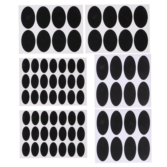 LOLIPPYY 148Pcs Self Adhesive Black Oval Kitchen Bottle Labels Waterproof Stickers for Jars