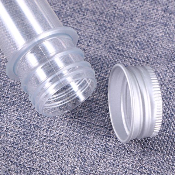 LOLIPPYY 14Pcs Clear Test Tubes Plastic Lightweight with Lids for Sample Holding and Storage