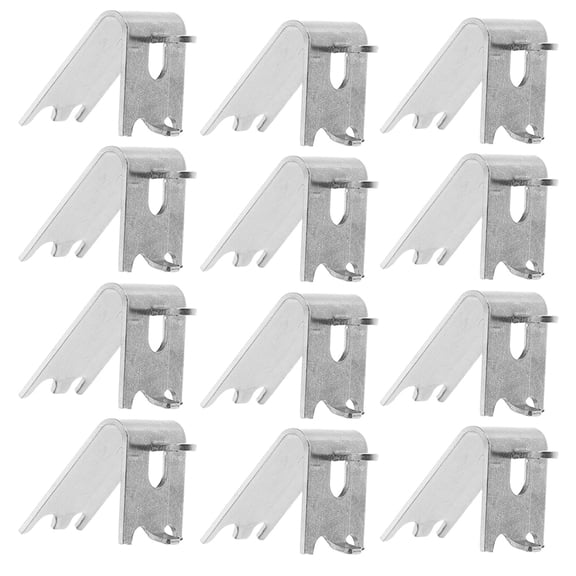 LOLIPPYY 14Pcs Durable Stainless Steel Refrigerator Shelf Support Clamps Metal Fridge Clips