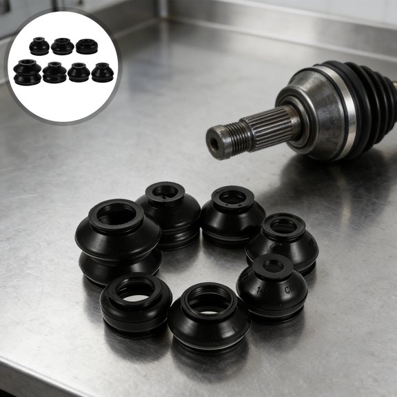 LOLIPPYY 14Pcs Universal Rubber Tie Rod Boot Set for Car Steering Suspension Replacement