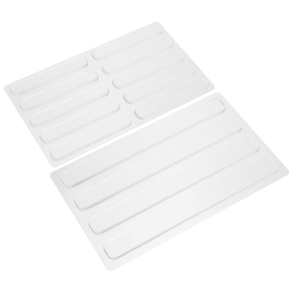 LOLIPPYY 14Pcs White Cabinet Bumper Pads Silicone Anti Collision Strips for Doors and Drawers