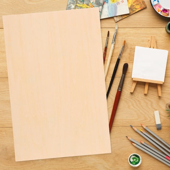 LOLIPPYY 14-Piece Thin Beige Wood Sheets Set, Laminated and Hand Finished Craft Sheets for Model Building and Projects