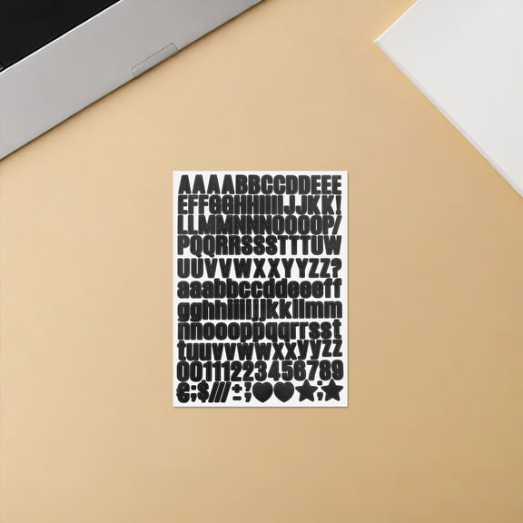 LOLIPPYY 15 Sheets Small Letters Decal Black Strong Adhesive Backing For Personalizers DIY Projects