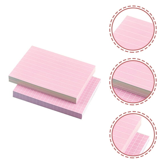LOLIPPYY 150 Pink Lined Index Cards for Writing Exam Preparation and DIY Handwriting 3 x 5 Inches