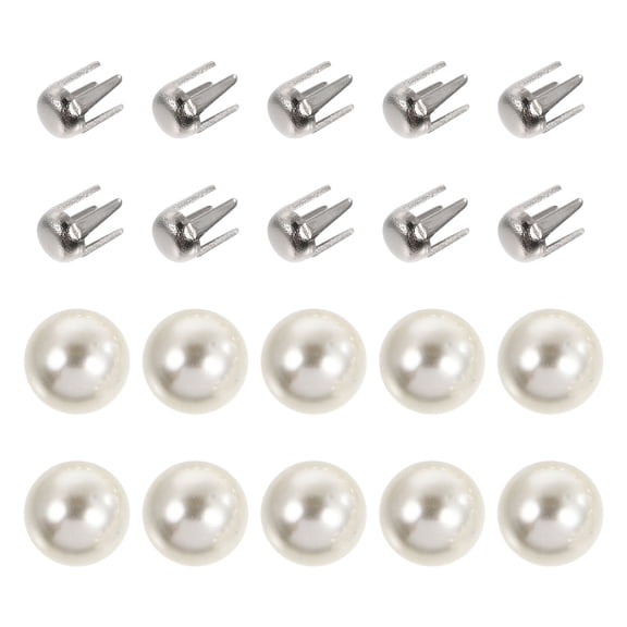 LOLIPPYY 150 Sets of Button Crafting Beige Round Alloy for Clothing Decoration and Gifts