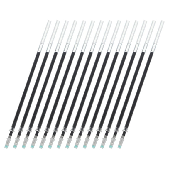 LOLIPPYY 150Pcs Black Gel Pen Ink Refills Smooth Writing Transparent Tube for Reliable Ink Supply