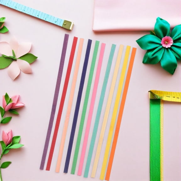 LOLIPPYY 150Pcs Dyed Strips Craft Supplies for Home Use and Basket Weaving Projects