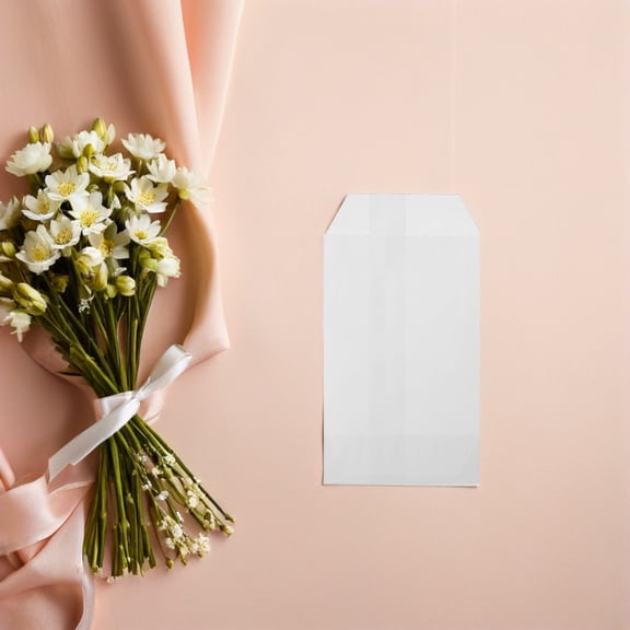 LOLIPPYY 150Pcs Glassine Wax Paper Bags Transparent White Bakery Packaging Bags for Food Wrapping