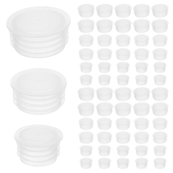 LOLIPPYY 150Pcs White Plastic Bottle Lids Airtight Sealing Jar Covers Leak Resistant Kitchen