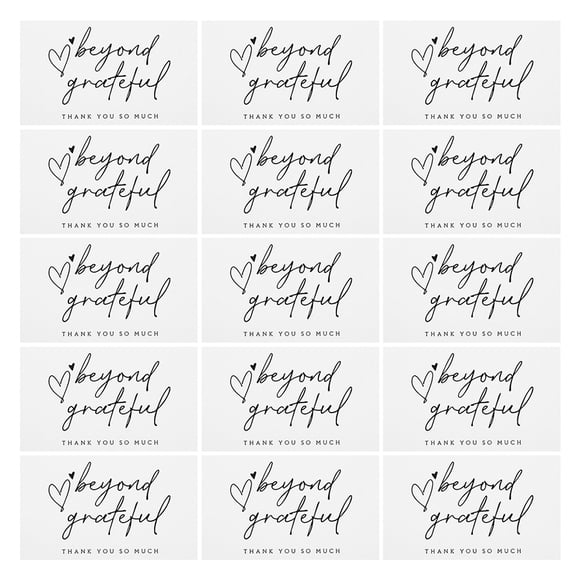 LOLIPPYY 150Pcs White Thank You Cards Small Business Elegant Design for Beauty Salons and Online Stores