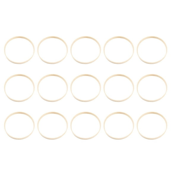 LOLIPPYY 15Pcs Bamboo Rings for Crafts Round Macrame Hoops Ring Art Display for Craft Tools