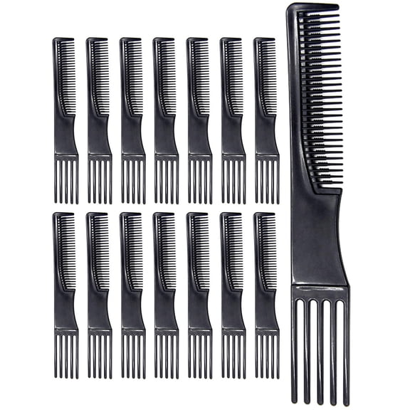 LOLIPPYY 15Pcs Black Hair Styling Combs for Women Prevent and Frizz