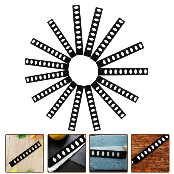 LOLIPPYY 15Pcs Black Plastic Cutter Edge Protectors for Home Use Kitchen Cutter Protective Sleeves