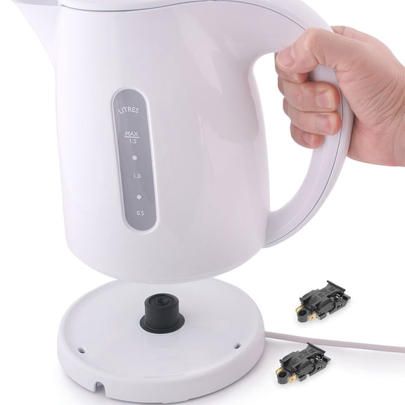 LOLIPPYY 15Pcs Electric Kettle Temperature Control Switch with Steam Control Black ABS for Home Users
