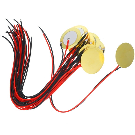 LOLIPPYY 15Pcs Golden Piezo Disc Elements for Guitar Pickup Enhanced Sound and Easy Installation