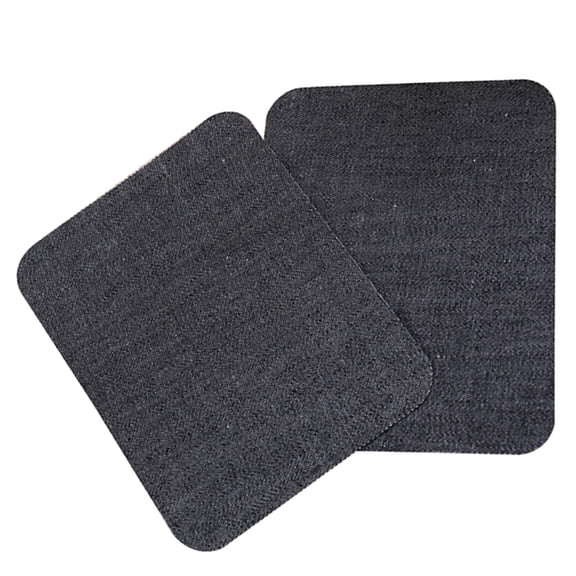 LOLIPPYY 15Pcs Iron on Black Fabric Patches for Garment Mending and Custom Decoration