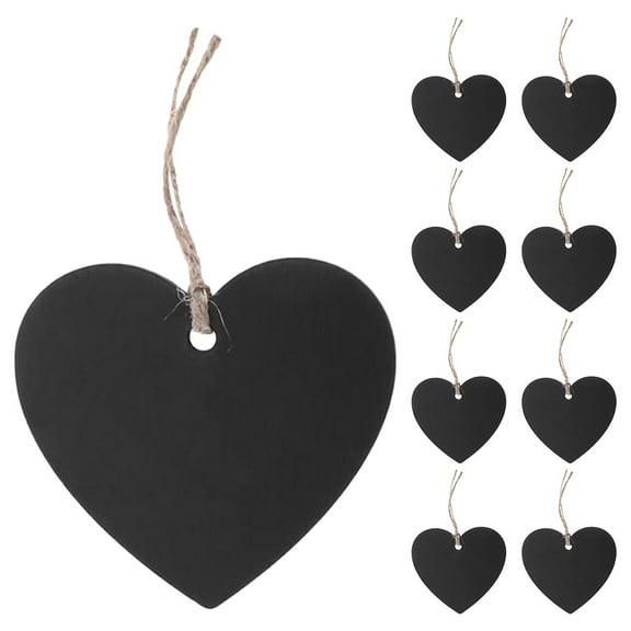 LOLIPPYY 15Pcs Message Writing Black Chalkboard Rustic Charm Hanging Labels For Home