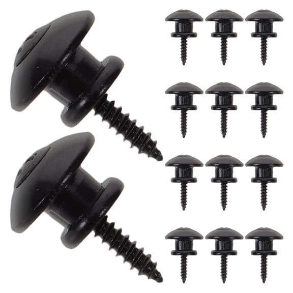 LOLIPPYY 15Pcs Metal Acoustic Guitar Strap Buttons with Security Lock Pins for Bass and Ukulele
