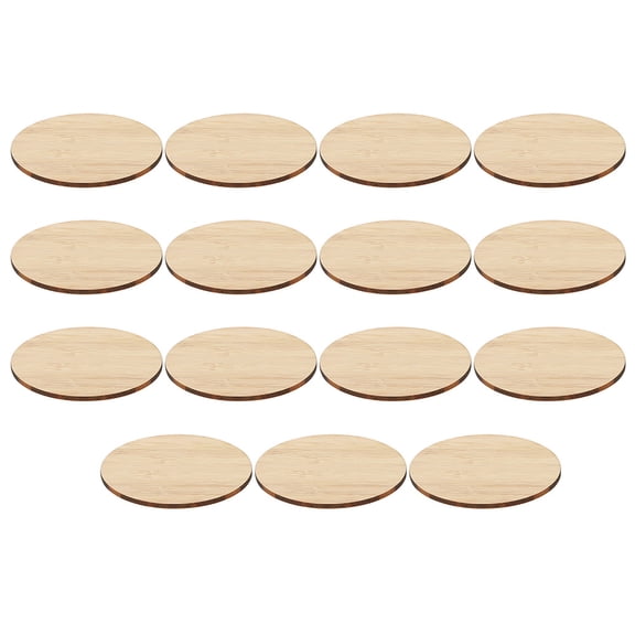 LOLIPPYY 15Pcs Painting Wood Crafts Unfinished Round Slices Khaki DIY Painting Mother's Day