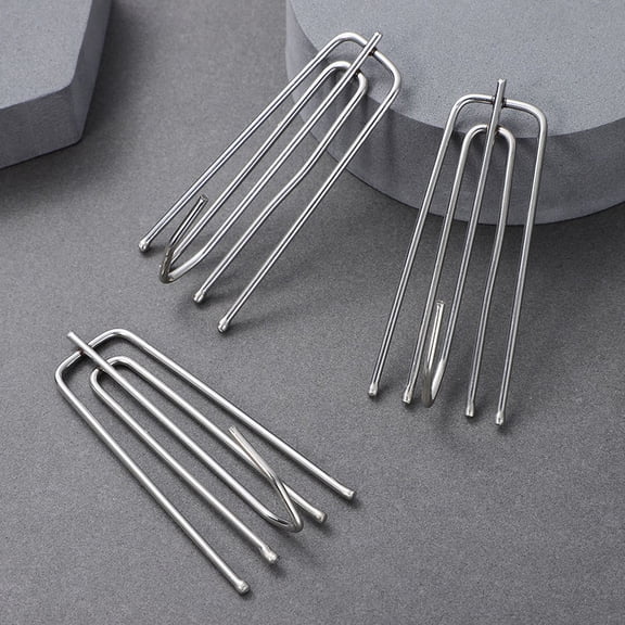 LOLIPPYY 15Pcs Plated Silver Curtain Pleat Clips Crafted with Precision for Effortless Curtain Setup