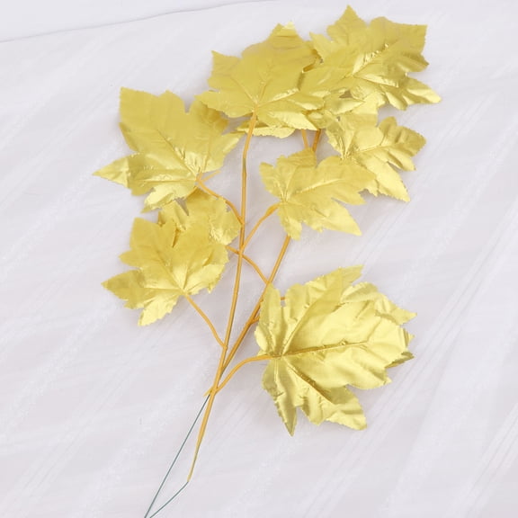 LOLIPPYY 15Pcs Realistic Artificial Maple Leaf Branches with Visible Venation for Craft Decoration
