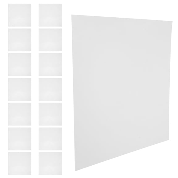 LOLIPPYY 15Pcs Reusable White Translucent Plastic Stencil Sheets Lightweight and Durable for Craft Use
