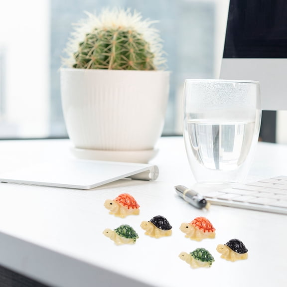 LOLIPPYY 15Pcs Small Turtle Statue Resin Figures for Creative Home and Garden Decor