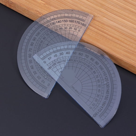 LOLIPPYY 15Pcs Thick Plastic Protractor Rulers for Painting Measuring Homework and Angle Reading Accuracy
