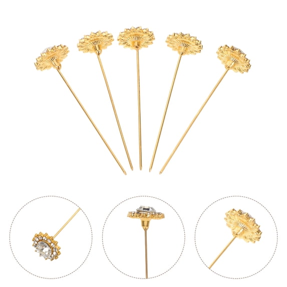 LOLIPPYY 15-Piece Set Handcrafted Rhinestone Flower Brooch Pins for Weddings, Special Occasions, and Elegant Accessories