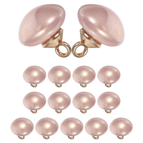 LOLIPPYY 15Pcs Half Domed Button Light Pink S Buttons for Elegant Shirt Cuff