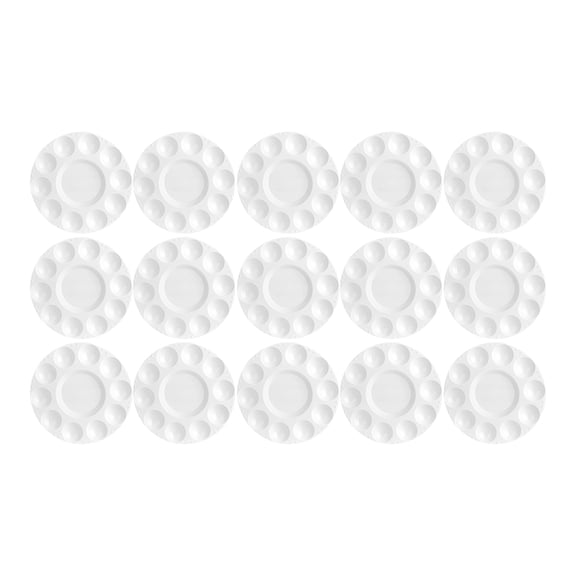 LOLIPPYY 15Pcs White Paint Pallet Tray for DIY Art Painting with Durable Multi-Grid Design