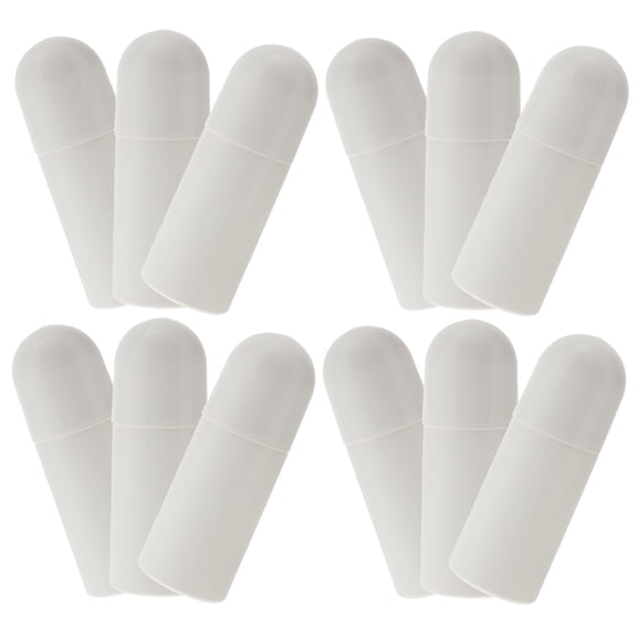 LOLIPPYY 15Pcs White Roll Ball Bottles for Perfume and Essential Oils with Tight Leak Protection