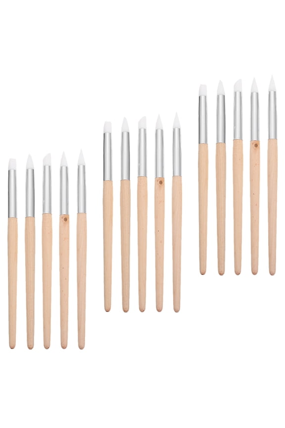 15-Piece Khaki Clay Sculpting Tools Set for Women Artists, Modeling and Blending Use