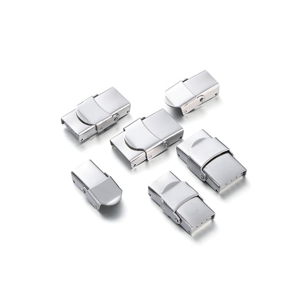 LOLIPPYY 15pcs Folding Deployment Watch Buckle Clasps Replacement Set for Stainless Steel Strap Extension Bands