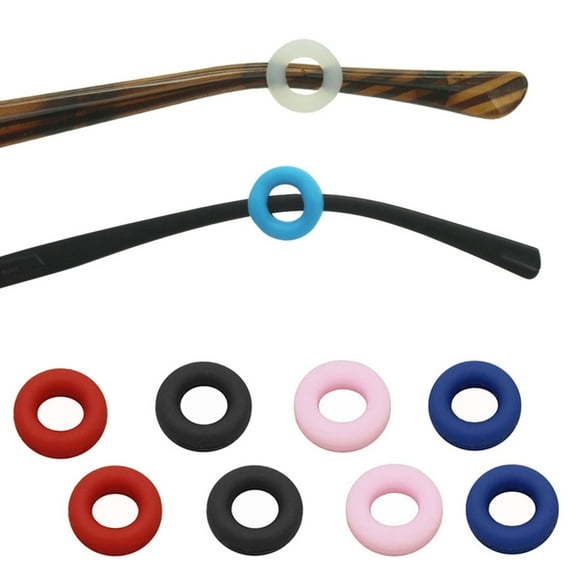 LOLIPPYY 16Pairs Anti Slip Glasses Frame Holder Rings Silicone for Daily Outdoor Use