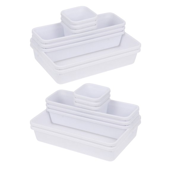 LOLIPPYY 16Pcs DIY Adjustable Drawer Divider Organizer for Cosmetics and Toiletries Storage