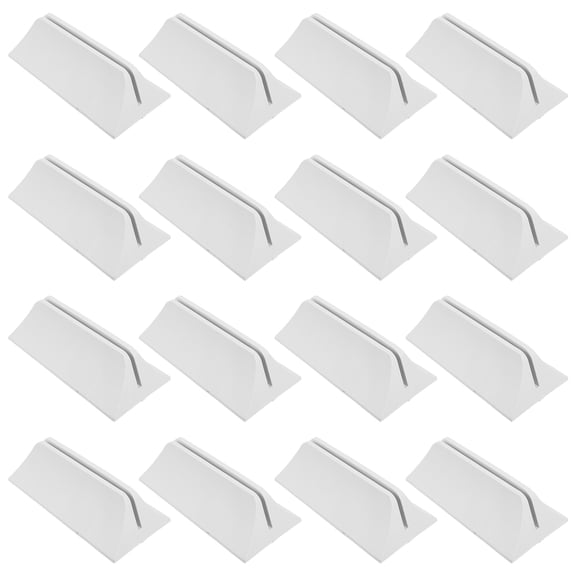 LOLIPPYY 16Pcs Desk Divider Panel Holder White Plastic Adjustable Partition Clip Stable Desktop Screen Support
