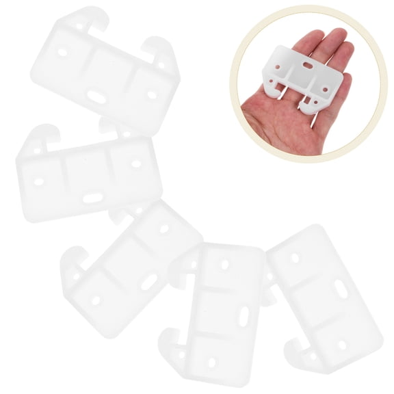 LOLIPPYY 16Pcs Easy Install Plastic Drawer Slide Brackets for White Furniture Cabinet Wardrobe