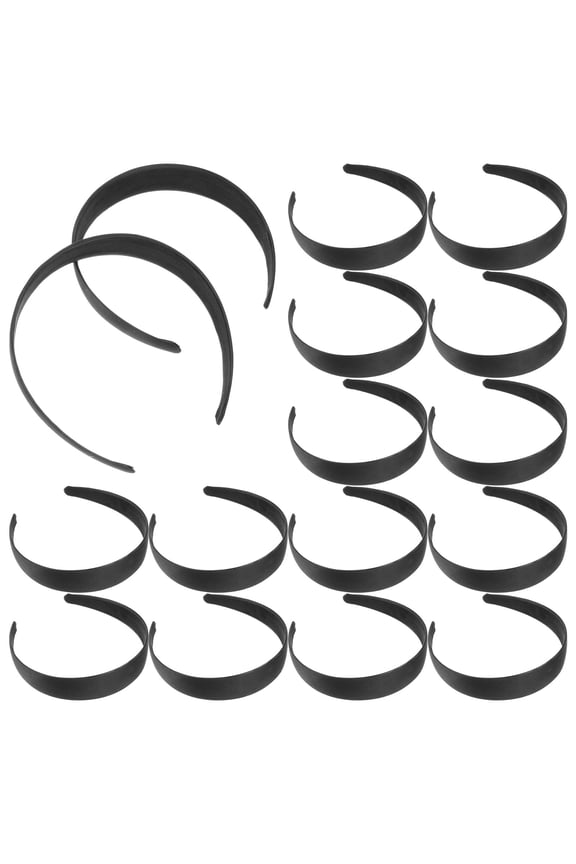 16Pcs Fashion Headband Wide Hair Hoop for Women's Hair Simple Black Cloth Trip Use