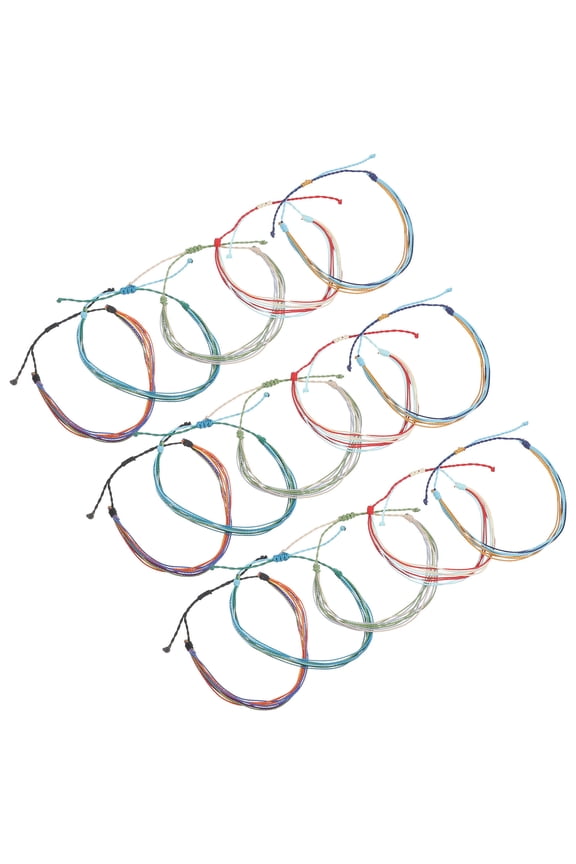 16Pcs Fashionable Woven Friendship String Bracelets Multicolor Beach Anklets for Party Decoration