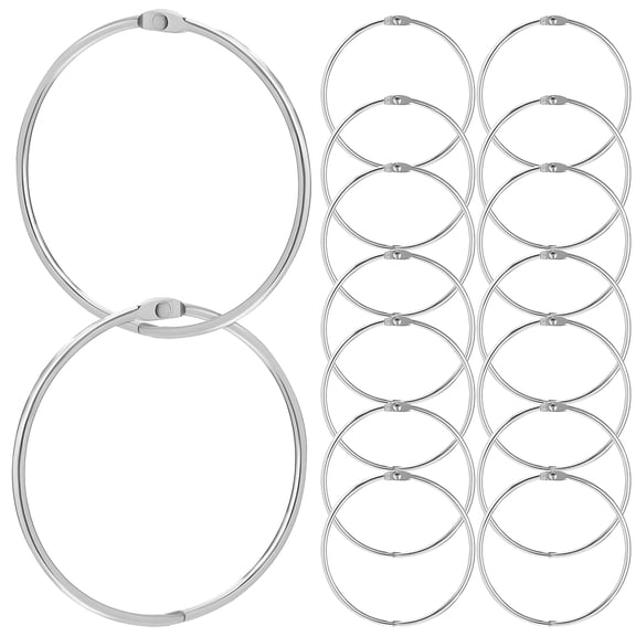 LOLIPPYY 16Pcs Iron Loose Leaf Binder Rings with Smooth Edges for Secure Paper Binding and Project Updates