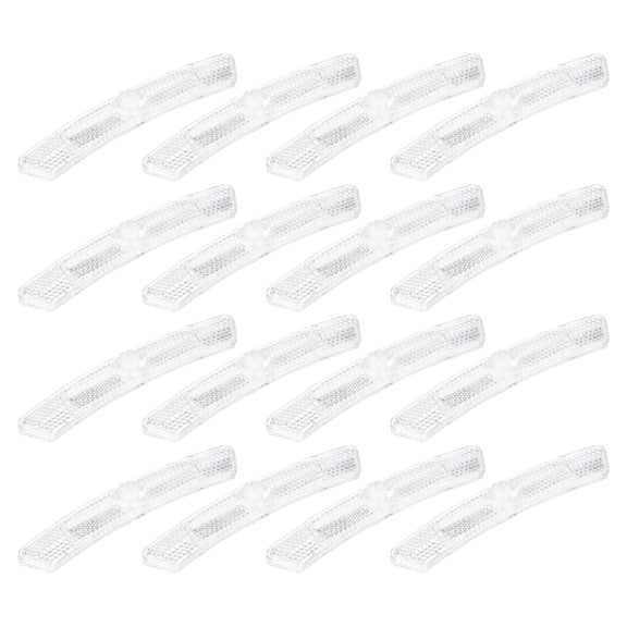 LOLIPPYY 16Pcs Plastic Bike Wheel Reflectors White for Durable Night Visibility and Reusable Use